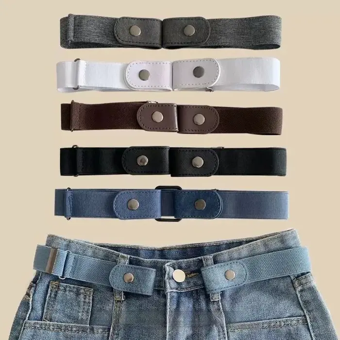 Ceinture élastique sans boucle pour femmes et hommes