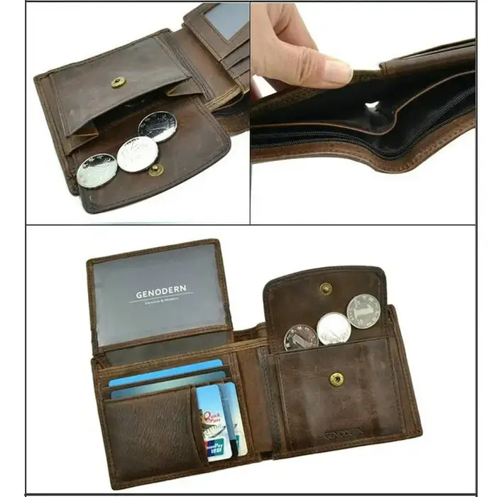 Portefeuilles en cuir de vache pour hommes