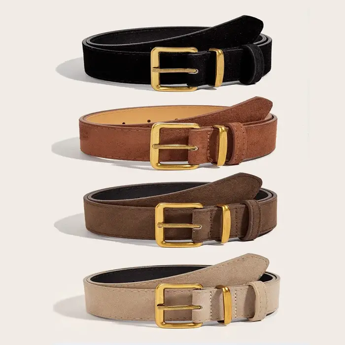 Maillard Style daim cuir large ceinture à la mode Design de luxe affaires taille sangle polyvalent décontracté pantalon robe ceintures cadeaux