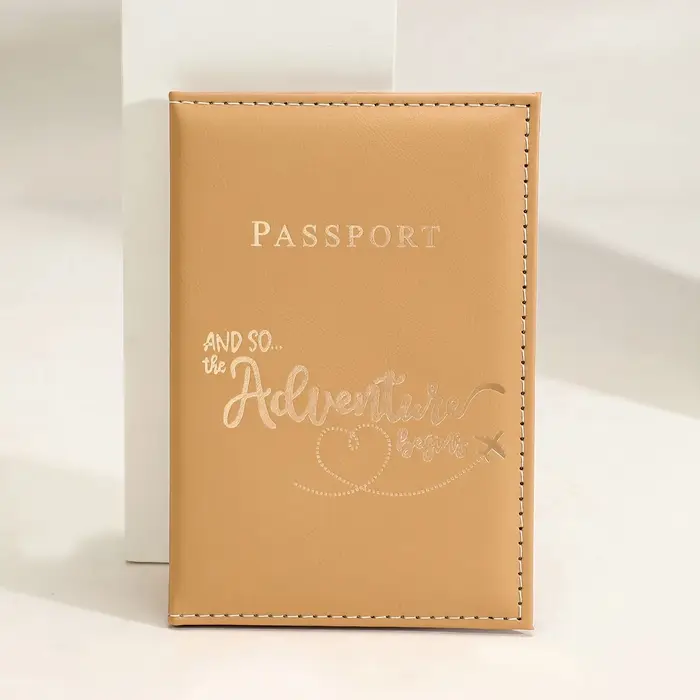 1 pièce Porte-passeport personnalisable avec lettre