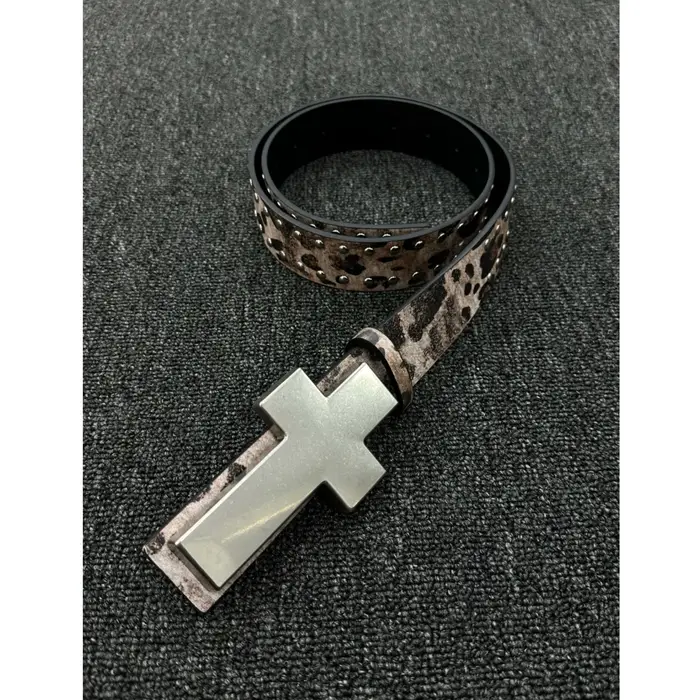 Ceinture pour homme en cuir effiloché