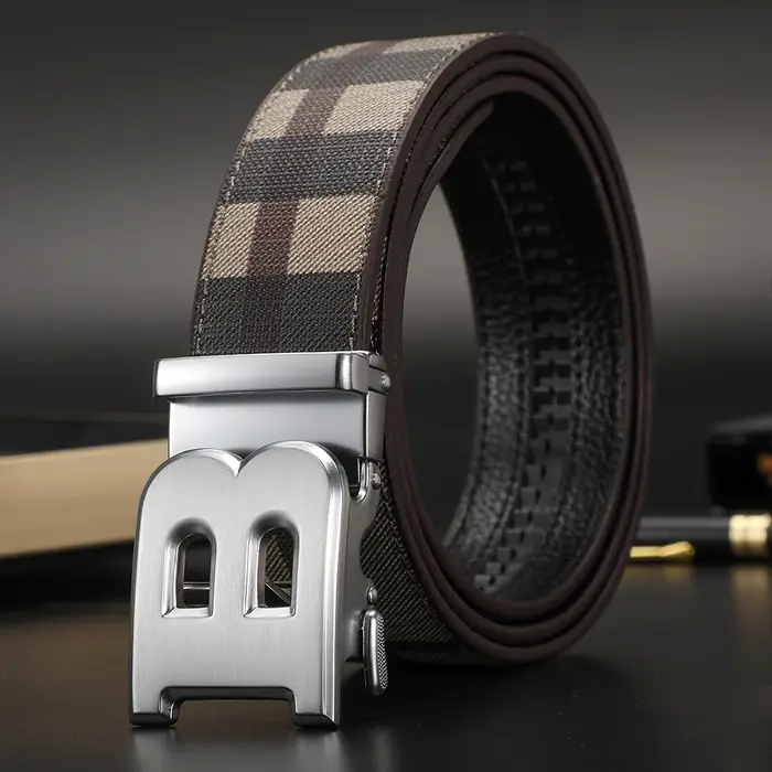 Haute qualité hommes ceinture concepteur en cuir véritable ceintures mâle métal automatique boucle d