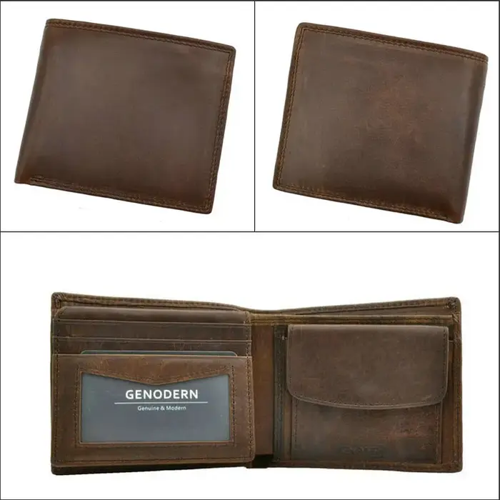 Portefeuilles en cuir de vache pour hommes