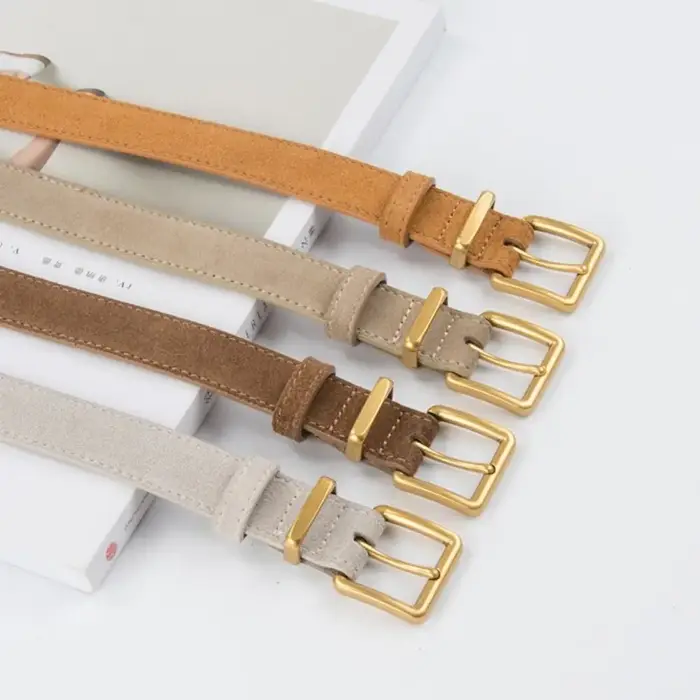 Ceinture en cuir suédé pour femme