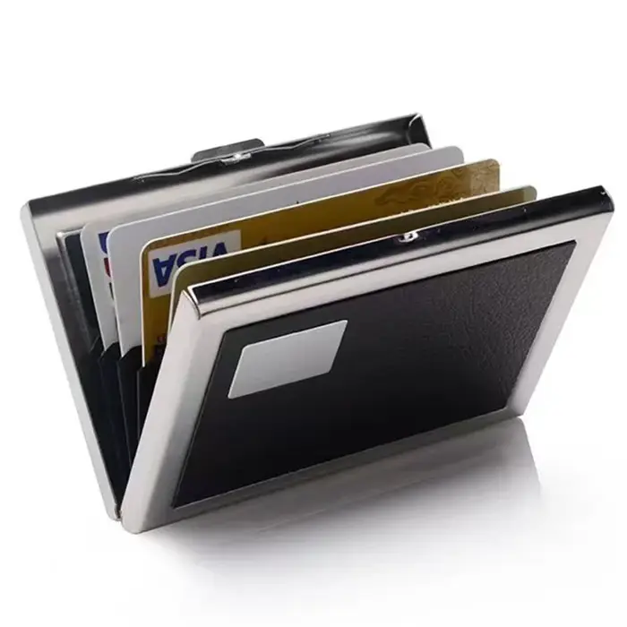 Porte-cartes anti-magnétique en aluminium pour hommes et femmes