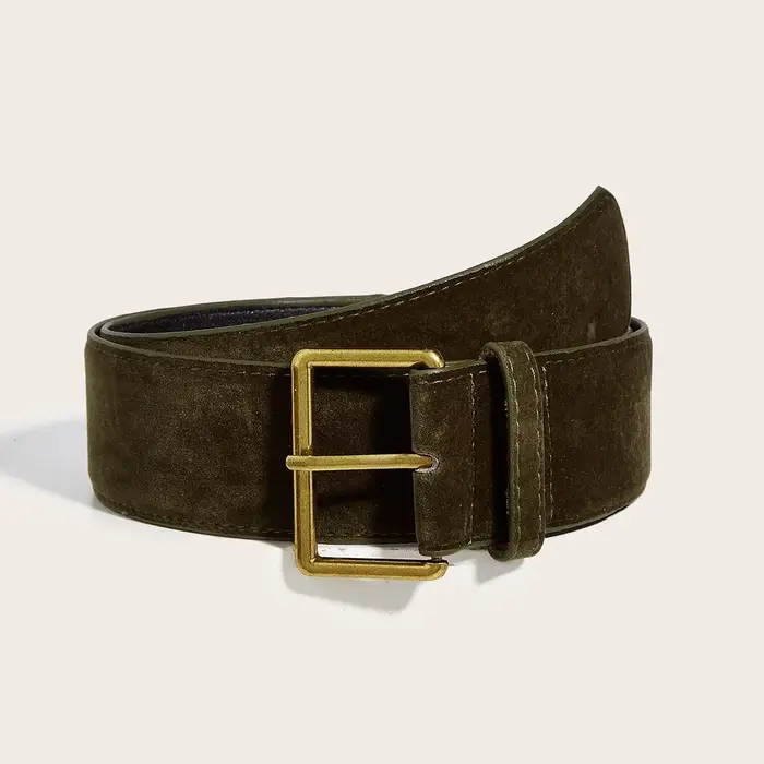 Ceinture large rétro en daim 2026 pour femme – Accessoire de mode élégant pour jupes