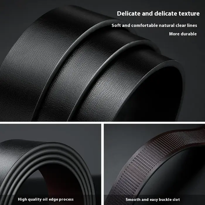 Ceintures en cuir pour hommes mode boucle automatique peau de vache
