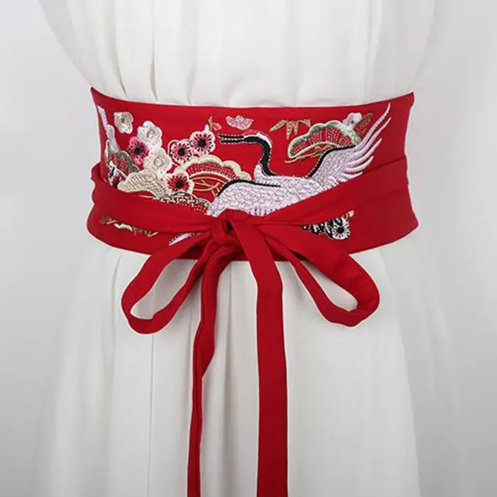 Ceinture large brodée pour femme