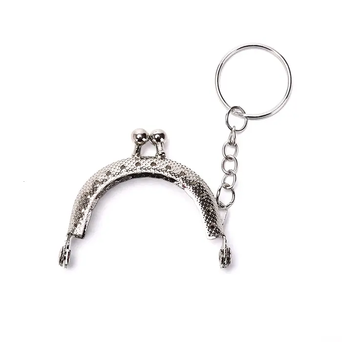 Porte-monnaie 5cm, cadre métallique avec porte-clés, cadre en arc, serrure à fermoir à baiser, 1 piè