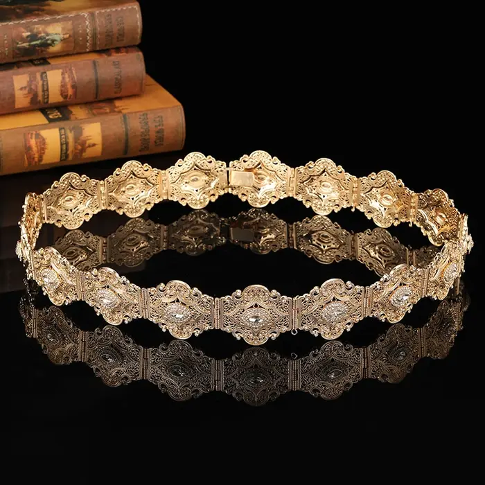 Ceinture de mode pour femmes du Moyen-Orient - Accessoire luxueux de mariage et de banquet de style