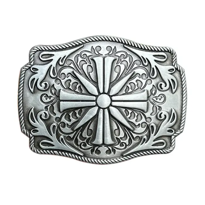 Boucle de ceinture croisée style occidental