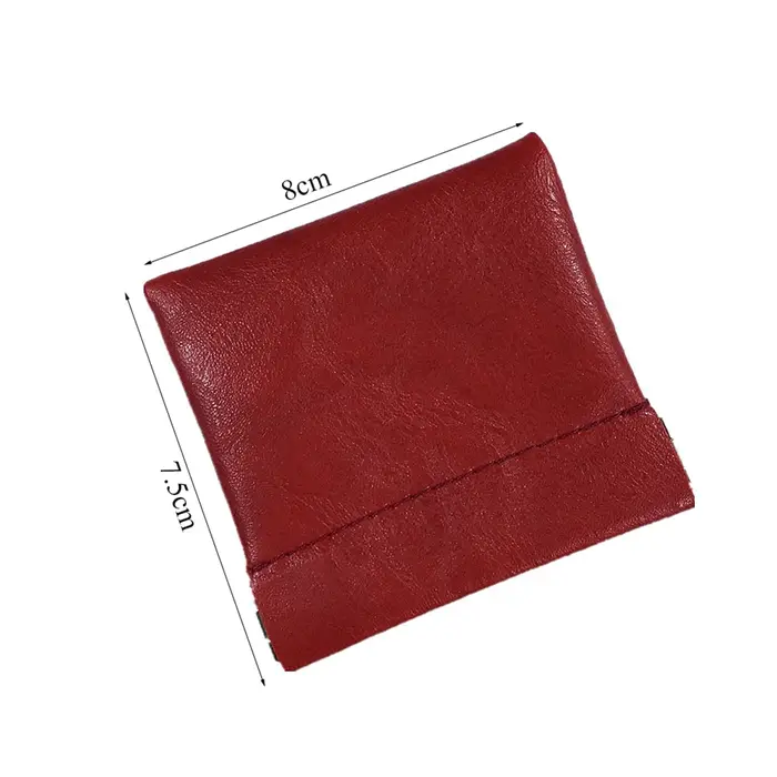 Porte-monnaie en cuir PU noir pour hommes