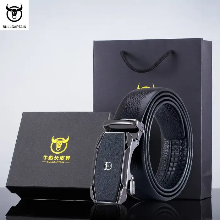 BULLCAPTAIN – ceinture en cuir à boucle automatique pour hommes