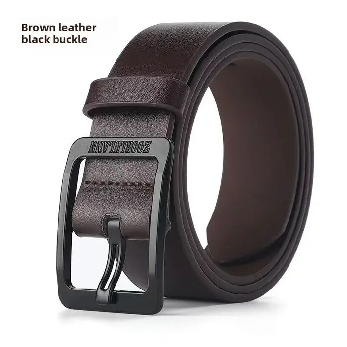 Ceinture en cuir PU noir pour homme