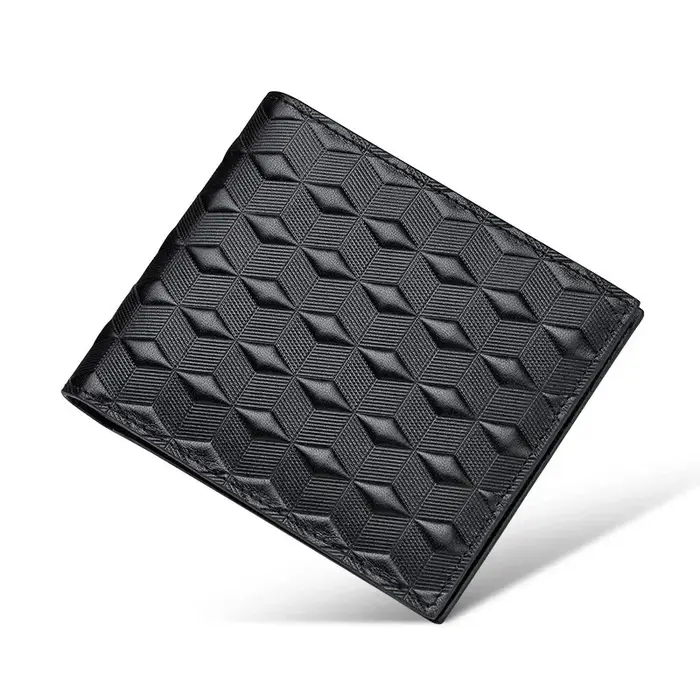 Portefeuille court pour homme Paul King en cuir véritable