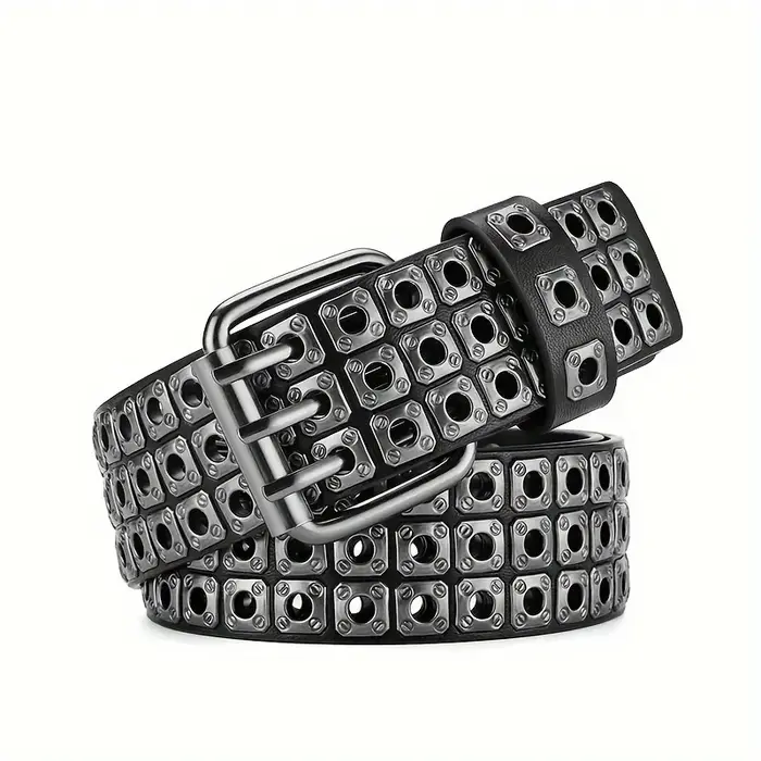 Ceinture à rivets de style punk pour hommes et femmes