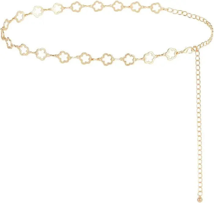 Ceinture à chaîne carrée pour femmes, chaîne de taille en métal, ceintures à chaîne à la mode pour r