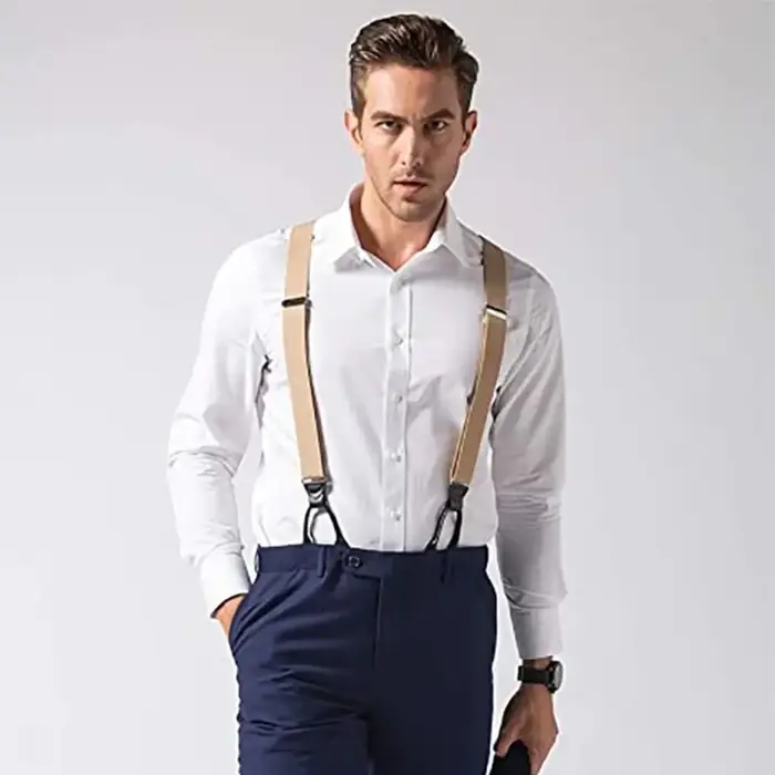 Bretelles Vintage en cuir pour hommes et femmes adultes