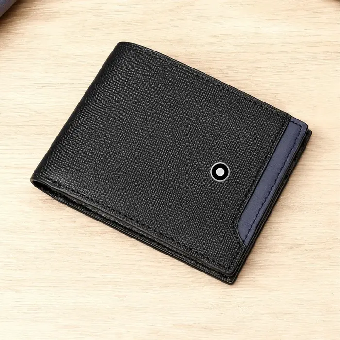 Portefeuille pour homme en cuir véritable 100% - Produit de qualité supérieure - Portefeuilles en cu