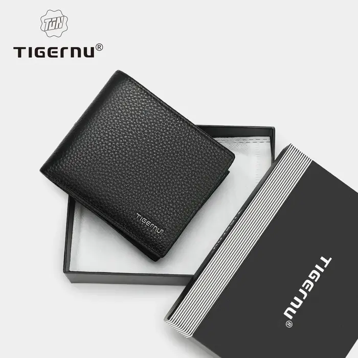 Tig10eu-Portefeuille en cuir véritable pour homme