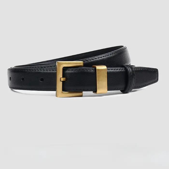 Ceinture en cuir de créateur vintage pour femme