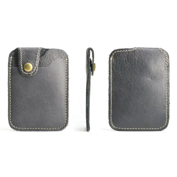 Porte-cartes en cuir véritable pour hommes