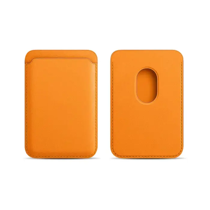 Porte-cartes magnétique en cuir PU, étui pour cartes d'identité, support adhésif pour téléphone portable compatible MagSafe iPhone 17, housse de protection pour cartes
