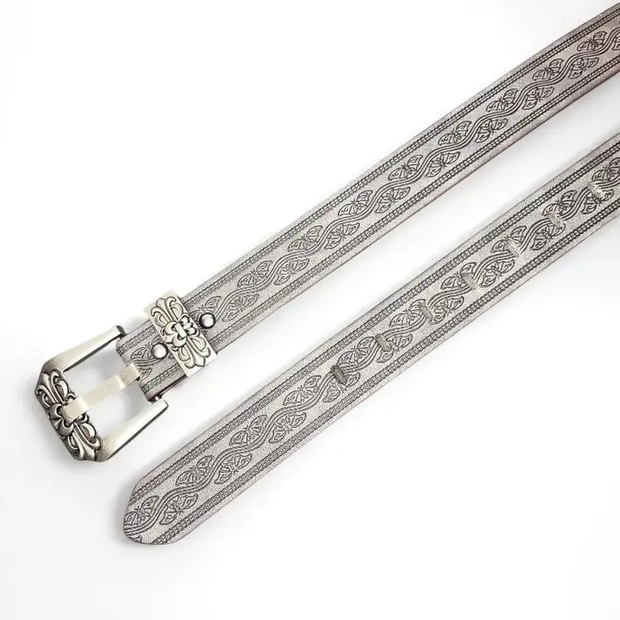 Ceinture tendance style rétro européen et américain à imprimé sculpté
