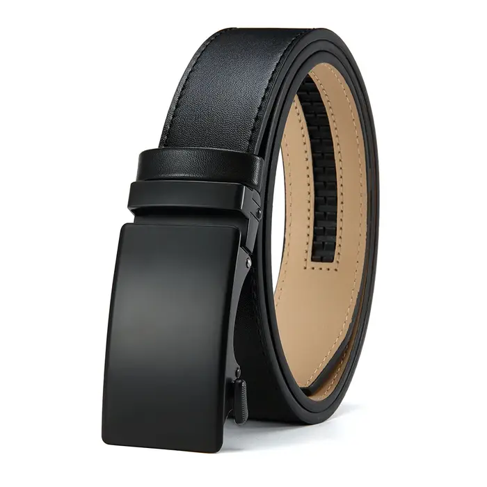 Ceinture de créateur d'affaires pour hommes, en cuir véritable de haute qualité, boucle en alliage,