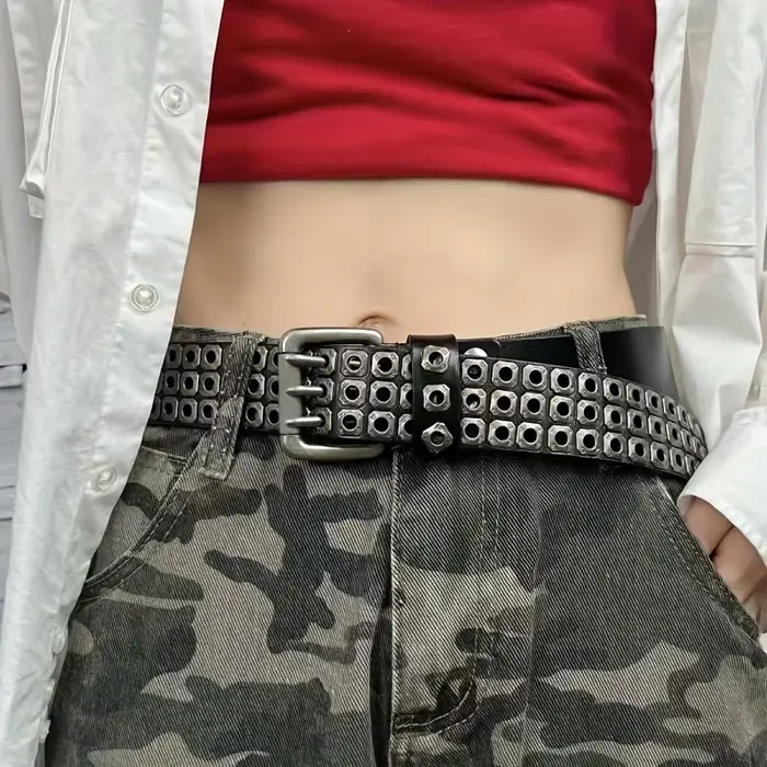Ceinture à rivets de style punk pour hommes et femmes