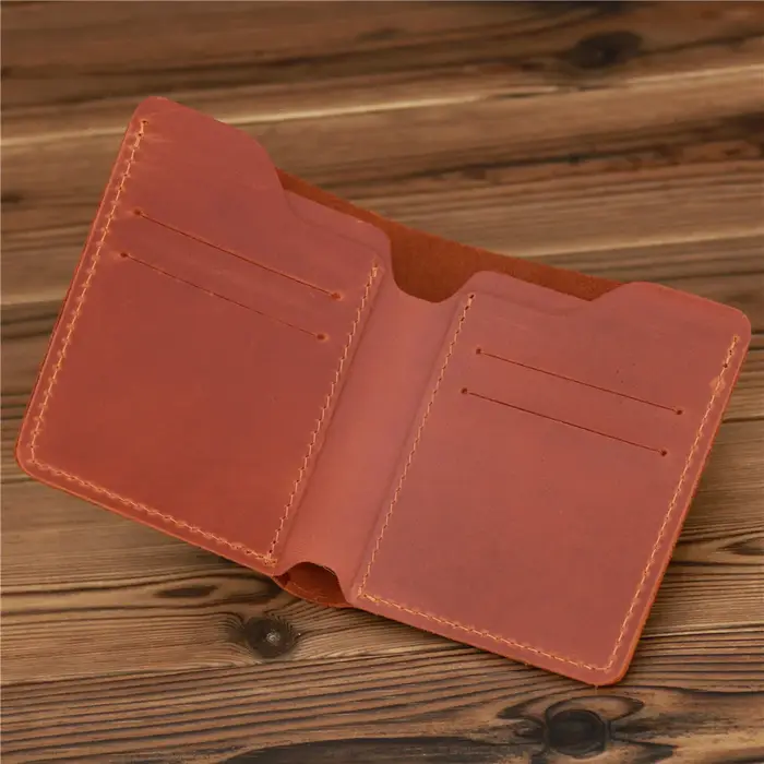 Portefeuille rétro en cuir véritable pour hommes, porte-monnaie pour permis de conduire, Durable