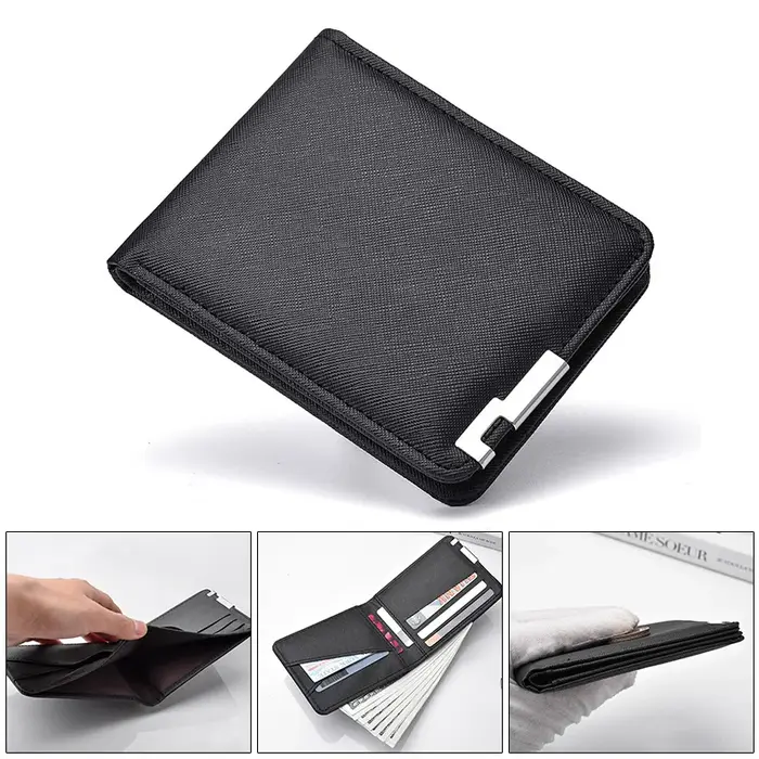 Portefeuille court pour hommes avec logo de voiture, en cuir PU, portefeuille à deux volets, porte-cartes de permis de conduire, portefeuille décontracté, accessoires intérieurs automobiles