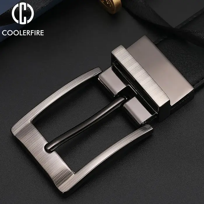 Hommes ceintures boucle réversible en cuir marque de luxe affaires mode