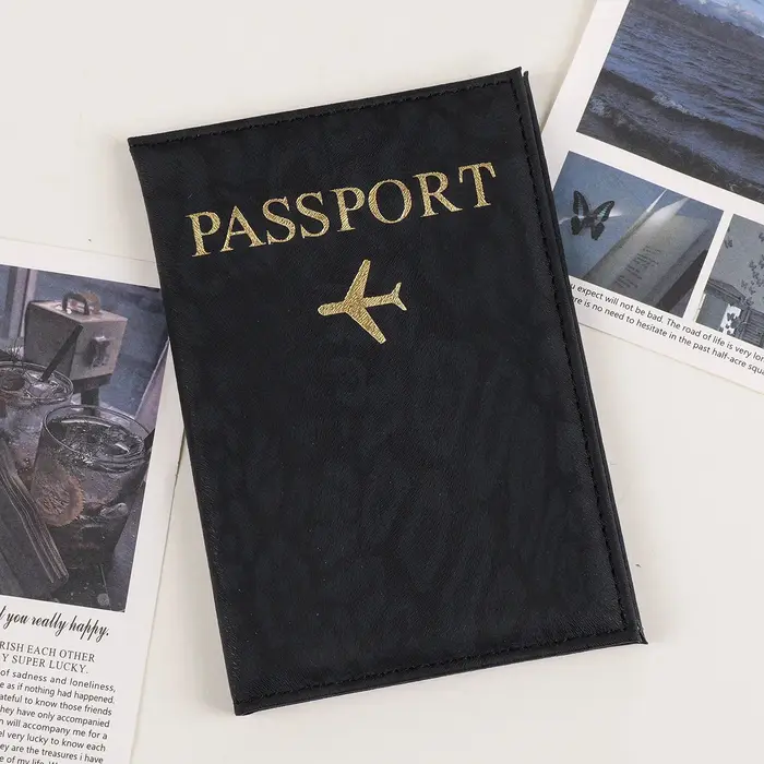 Étui de couverture de porte-passeport de voyage imprimé léopard pour femmes