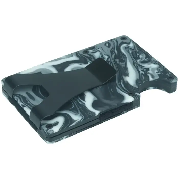 Portefeuille mince minimaliste pour hommes avec pince à billets, blocage RFID, portefeuille en métal