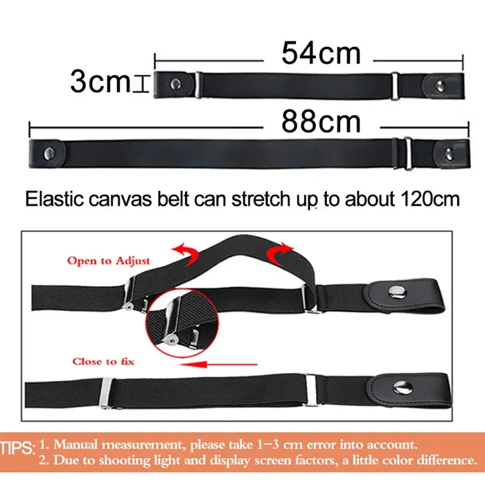 Ceinture artificiel astique Invisible en Cuir pour Homme et Femme