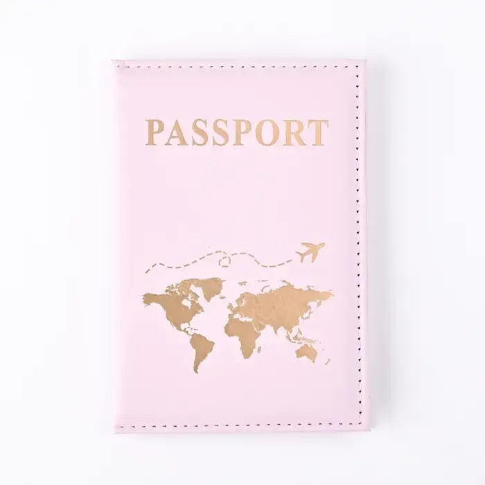 Porte-passeport avec lettre imprimée pour femmes et hommes