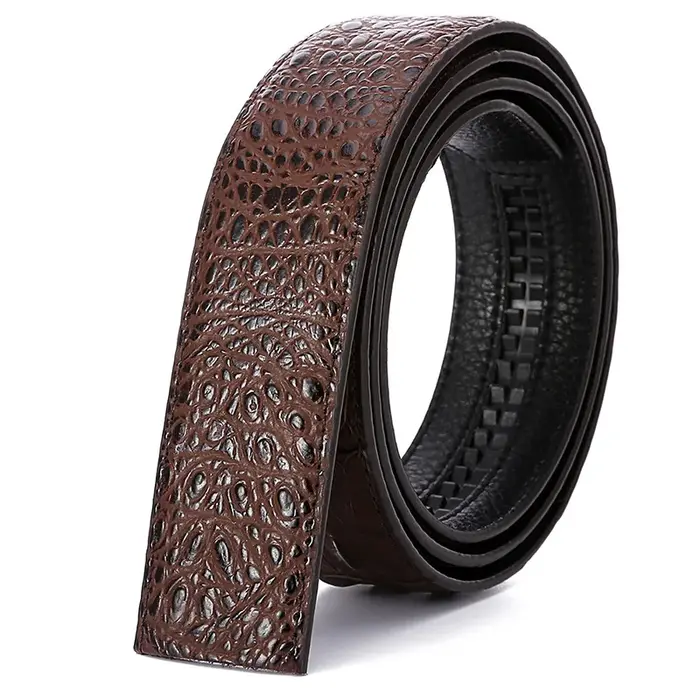 MYMC Ceinture en cuir de vachette double couche pour homme