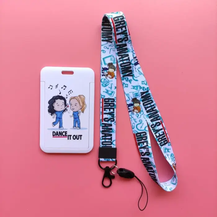 Grey's Anatomy-Lanière de cou avec porte-carte d'identité