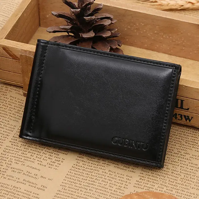 Porte-monnaie de luxe en cuir pour hommes d'affaires