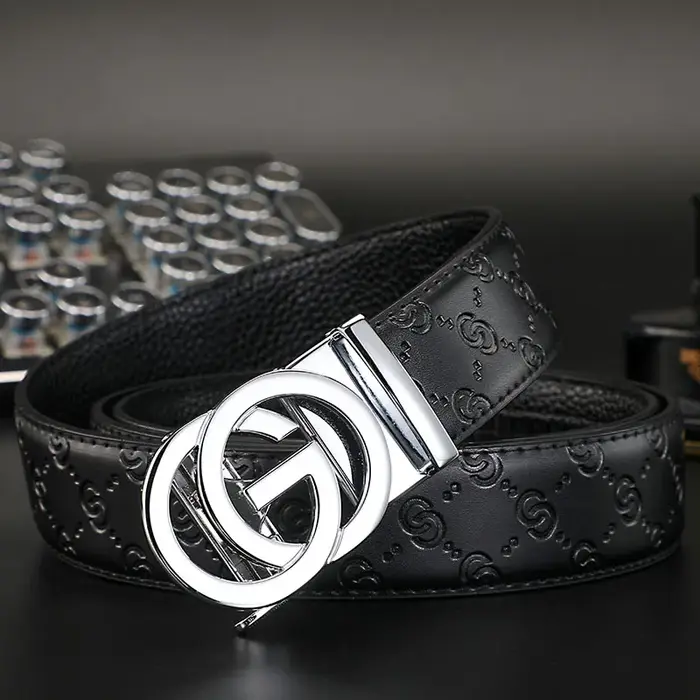 Nouveau mince 34mm hommes d'affaires ceinture formelle en cuir mâle