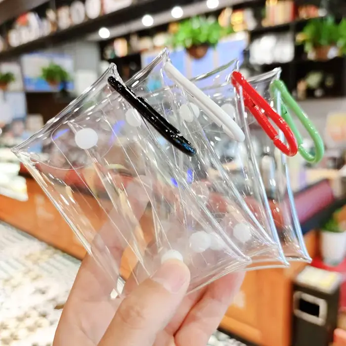 Petit porte-monnaie transparent pour femmes et filles