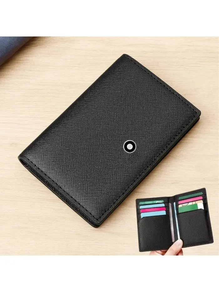 Portefeuille de luxe en cuir véritable pour homme