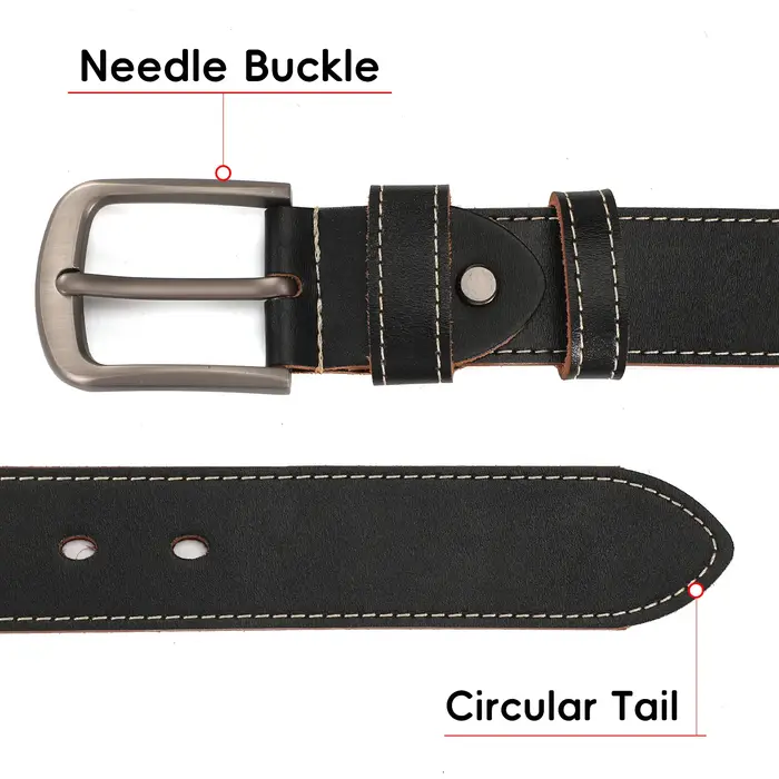Ceinture rétro en cuir pour hommes