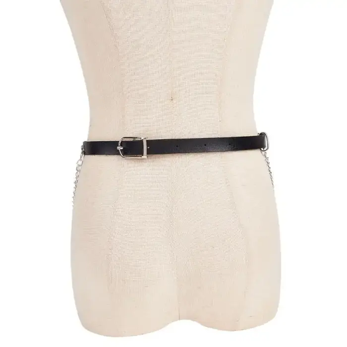 Ceinture en à mode 39BB avec chaîne en métal pour les Occasions décontractées formelles