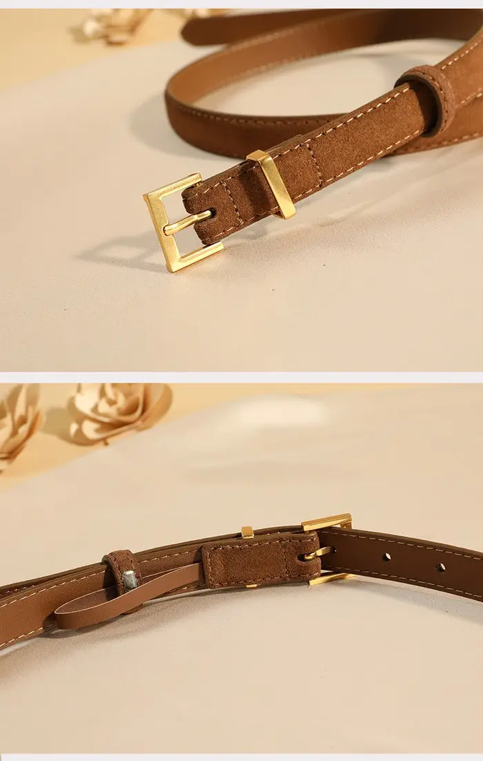 Ceinture en cuir suédé