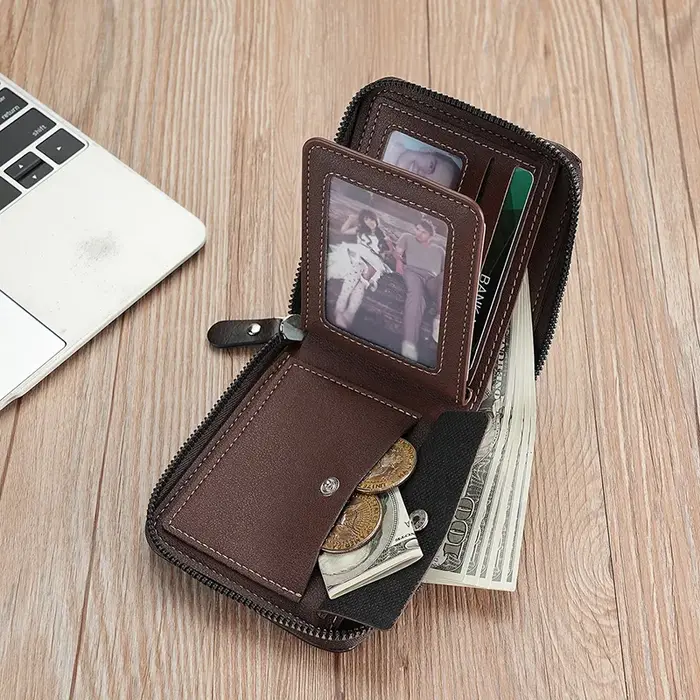 Portefeuille en cuir pour hommes