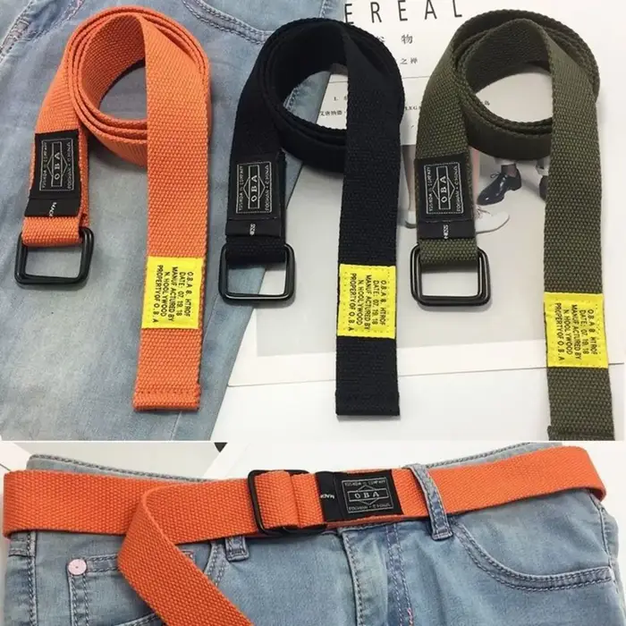 Ceinture en toile tressée en Nylon pour femmes et hommes