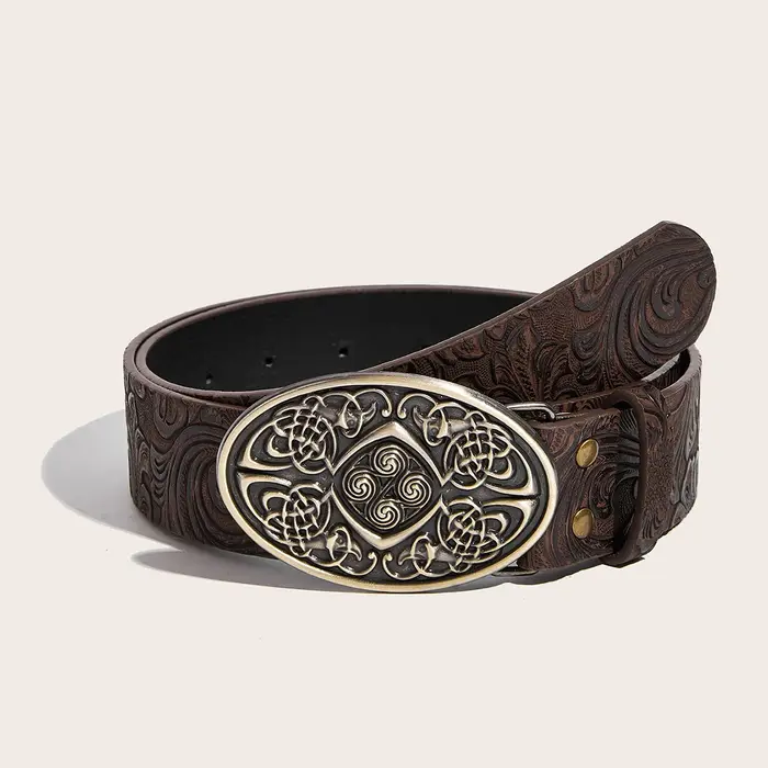 Ceinture pour femme, ceinture western cowgirl grande taille y2k avec boucle dorée. Jeans ajustés et 