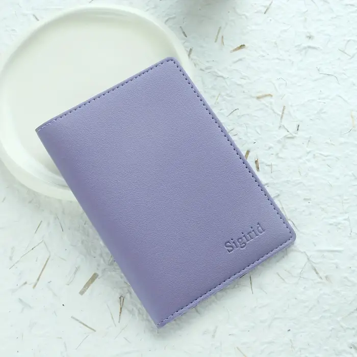 Couverture de passeport personnalisée en cuir PU - Portefeuille de voyage avec nom personnalisé Nouveau support